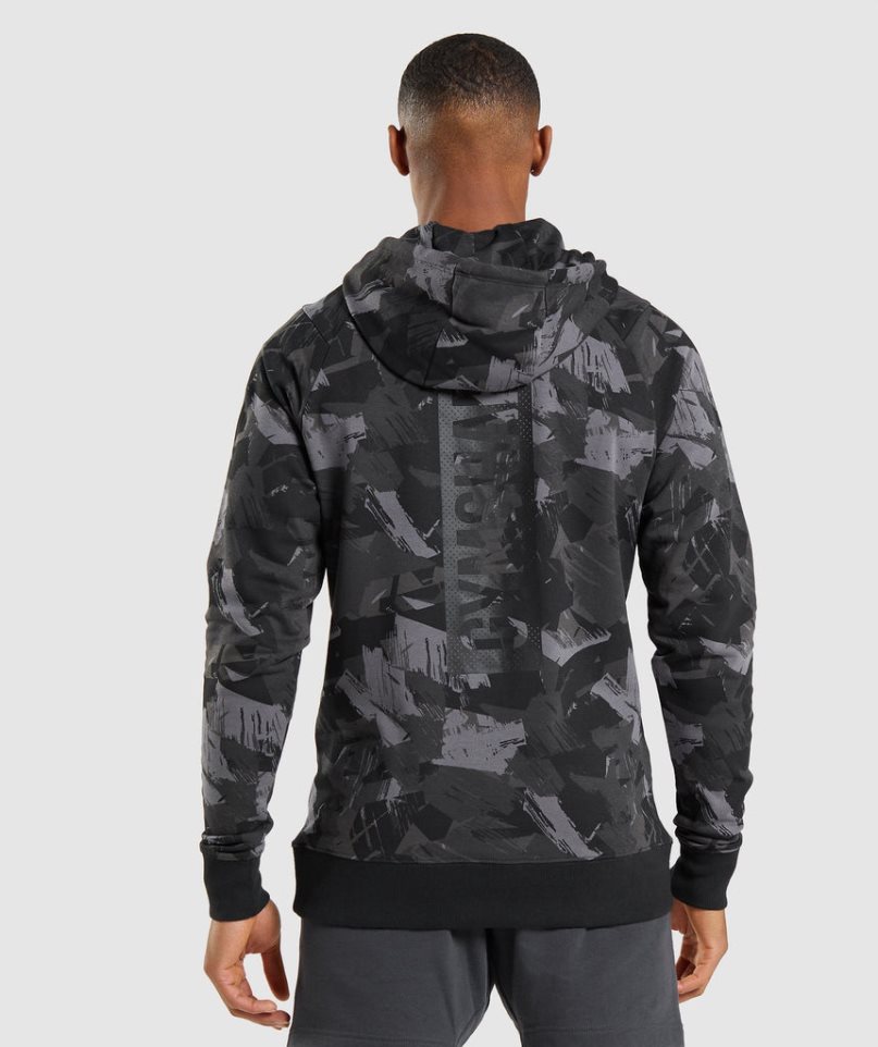 Bluzy Z Kapturem Gymshark Bold Męskie Camo | PL 157KBV